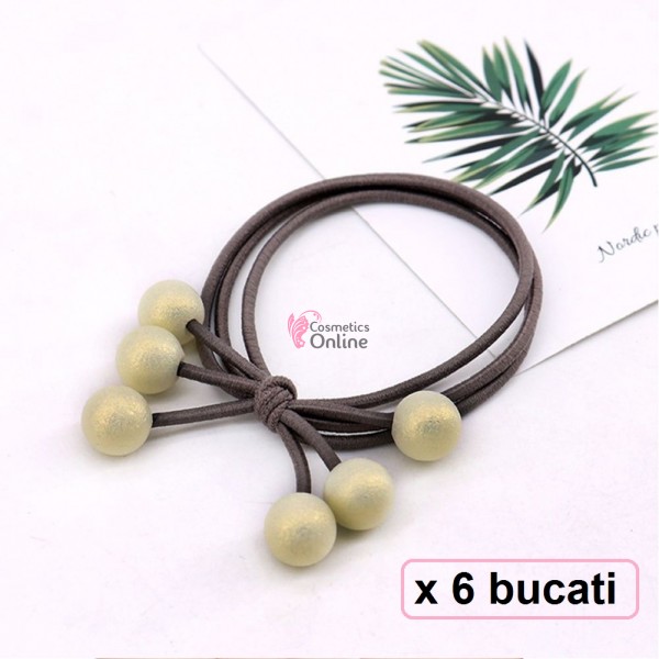 Elastice pentru codite Cod EL023 GG, set 6 bucati